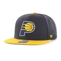 Indiana Pacers NBA Navy No Shot Two Tone Captain Adjustable Snapback Hat *NEW*