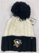 Pittsburgh Penguins NHL White Fireside Knit Cuff Pom *NEW*