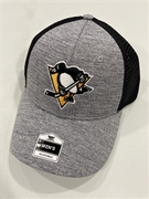 Pittsburgh Penguins NHL Gray Mass Paddock MVP Mesh Snapback Hat "NEW"