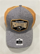 Pittsburgh Penguins NHL Gray Mass Ridgeview MVP Mesh Snapback Hat "NEW"