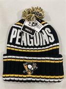 Pittsburgh Penguins NHL Black Mass Saskatoon Knit Cuff Cap w/ Pom *NEW*