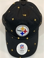 Pittsburgh Steelers NFL Black Confetti Women's Adjustable Clean Up Hat