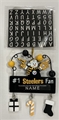 Pittsburgh Steelers Wooden Snowman w/ Personalized Sign Ornament *NEW* - 6 Count Case