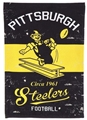 Pittsburgh Steelers Legacy NFL 28"x 44" Vintage Linen 2-Sided Banner Flag *SALE*