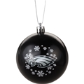 Philadelphia Eagles NFL Snowflake Black Shatter-Proof Ball Ornament - 6ct Case *SALE*