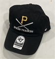 Pittsburgh Pirates MLB Black Spring Training Cross Bone Adjustable Clean Up Hat *NEW*