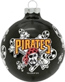 Pittsburgh Pirates Jolly Roger MLB Small Glass Ball Ornament *NEW* - 6ct Case