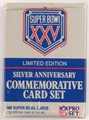 Super Bowl XXV Limited Edition Silver Anniversary Commemorative Card Set *NEW*