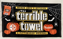 Pittsburgh Steelers Official Black Pumpkin Terrible Towel *NEW*