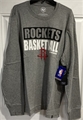 Houston Rockets NBA Slate Grey Blockout Club Men's Long Sleeve Tee Shirt