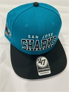 San Jose Sharks NHL Dark Teal Blockshed Captain Snapback Hat *NEW*