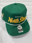 Minnesota North Stars Vintage NHL Kelly Crosstown Script Hitch Snapback Hat *NEW*