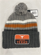 Texas Longhorns NCAA Dark Gray Stack Knit Cuff Pom *NEW*