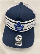 Toronto Maple Leafs NHL Navy Double Header Stripe Hitch Mesh Snapback Hat *NEW*