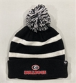 Georgia Bulldogs NCAA Black Breakaway Knit Cuff Hat w/ Pom *NEW*