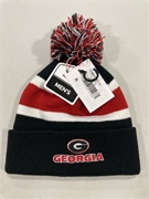 Georgia Bulldogs NCAA Black Mass Breakaway Knit Cuff Cap w/ Pom *NEW*