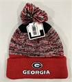 Georgia Bulldogs NCAA Black Mass Ferndale Knit Cuff Hat w/ Pom *NEW*