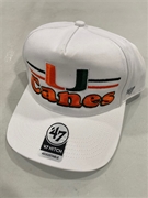 Miami Hurricanes NCAA White Campscape Hitch Snapback Hat *NEW*