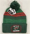 Minnesota Wild NHL Dark Green Mass Rockford Knit Cuff Cap w/ Pom *NEW*