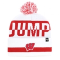 Wisconsin Badgers NCAA Split Text Knit Cuff Hat w/ Pom