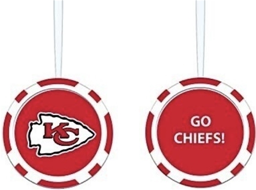 Kansas City Chiefs NFL Game Chip Ornament - 6ct Case *NEW*