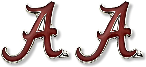 Alabama Crimson Tide A Logo NCAA Post Earrings *NEW*