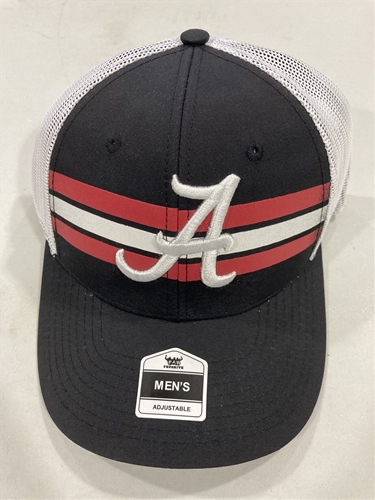 Alabama Crimson Tide NCAA Black Mass Triple Fade Mesh Trucker Snapback Hat *NEW*