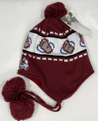 Colorado Avalanche NHL Maroon Tassel Knit Cap w/ Pom *SALE*