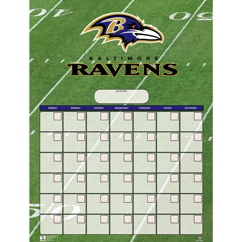 Baltimore Ravens NFL Dry Erase Calendar $1 EACH