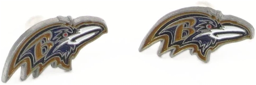 Baltimore Ravens NFL Silver Stud Earrings