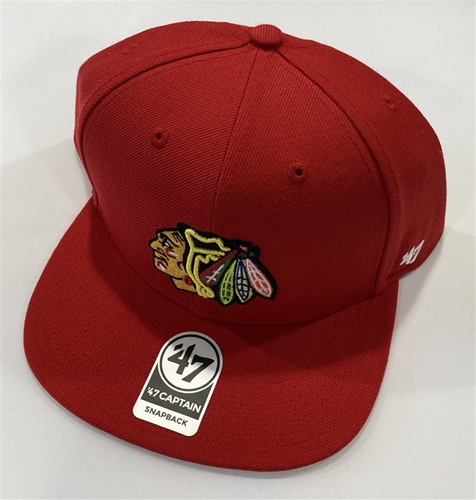 Chicago Blackhawks NHL Red No Shot Adjustable Captain Snapback Hat *NEW*