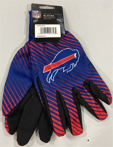 Buffalo Bills NFL Full Color 2 Tone Sport Utility Gloves - 6ct Lot
