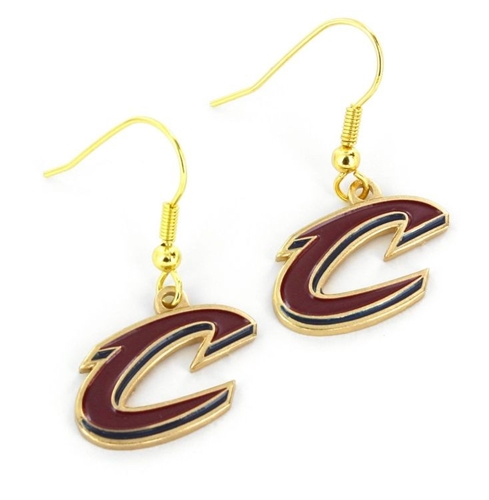 Cleveland Cavaliers NBA Gold Dangle Earrings