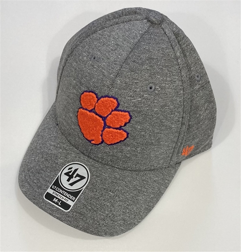 Clemson Tigers NCAA Grey Flex Contender Stretch Fit Hat Size L/XL