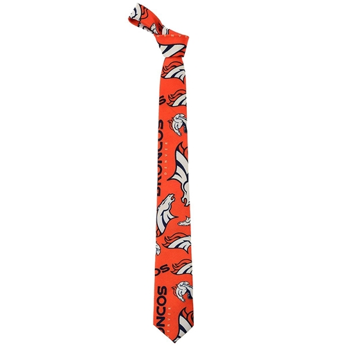 Denver Broncos NFL Repeat Logo Printed Tie *CLOSEOUT*