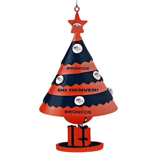 Denver Broncos NFL Tree Bell Ornament - 6ct Case