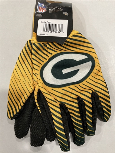 Green Bay Packers NFL Full Color 2 Tone Sport Utility Gloves - 6ct Lot