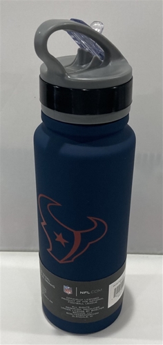 Houston Texans NFL 25oz Single Wall Stainless Steel Flip Top Water Bottle *NEW*