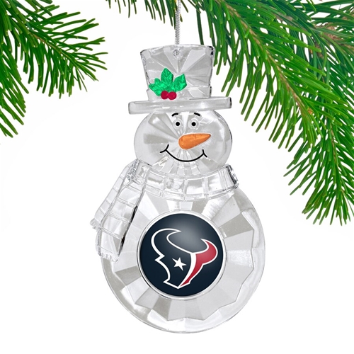 Houston Texans NFL Traditional Snowman Ornament - 6 Count Case