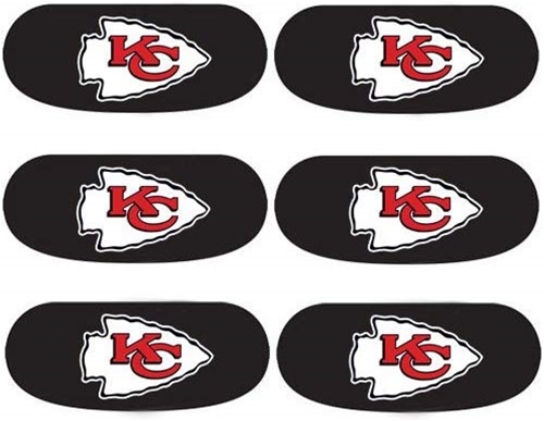 Kansas City Chiefs NFL Vinyl Face Decorations 6 Pack Eye Black Strips