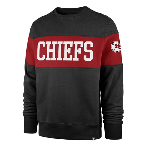 Kansas City Chiefs NFL Jet Black Interstate Men&#39;s Crew Sweatshirt  *SALE LAST ONE* Size 3XL