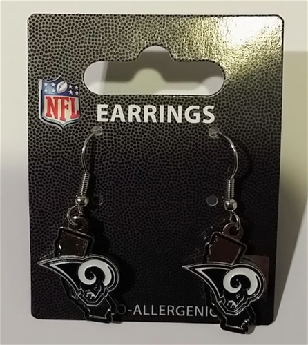 Los Angeles Rams State Design NFL Dangle Earrings - Dozen Lot