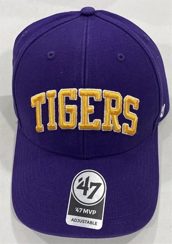 LSU Tigers NCAA Purple Legend Lone Script MVP Adjustable Hat *NEW*