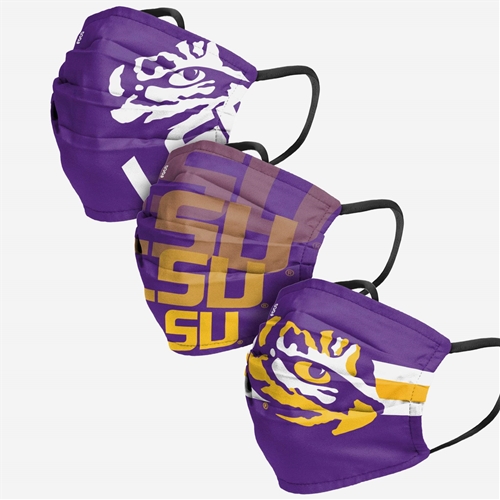 LSU Tigers NCAA Matchday Face Cover 3-Pack *SALE*