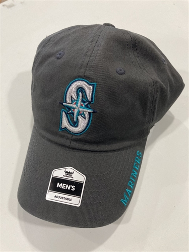 Seattle Mariners MLB Charcoal Mass Club Acton Clean Up Adjustable Hat