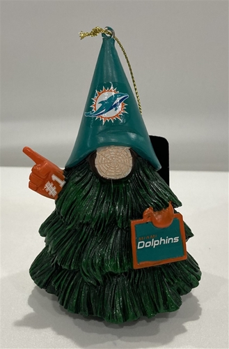 Miami Dolphins NFL Gnome Tree Character Ornament - 6ct Case