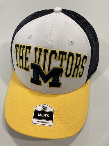 Michigan Wolverines NCAA Navy Mass Blockhead MVP Mesh Adjustable Snapback Hat *NEW*