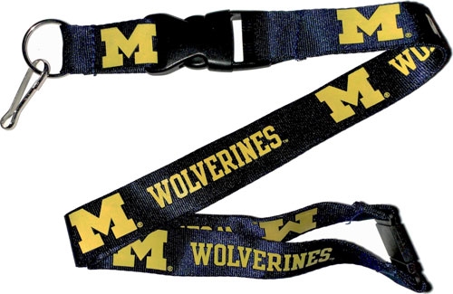 Michigan Wolverines NCAA Blue Lanyard