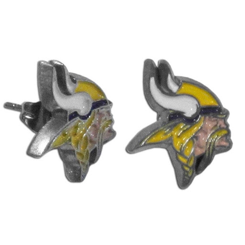 Minnesota Vikings NFL Silver Stud Earrings
