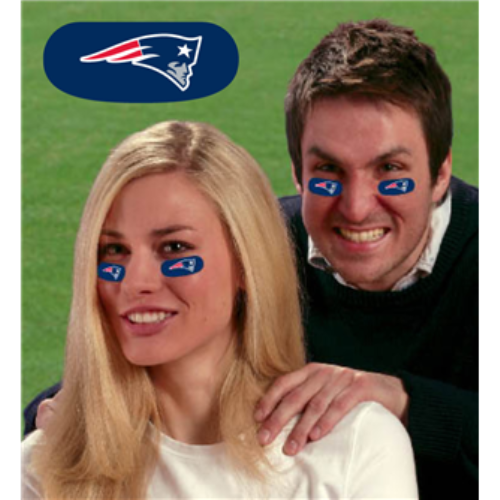 New England Patriots NFL Vinyl Face Decorations 6 Pack Eye Black Strips *SALE*